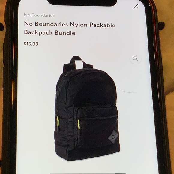 πNo boundaries nylon packable backpack π bundle. Black color β£οΈ - Picture 8 of 8